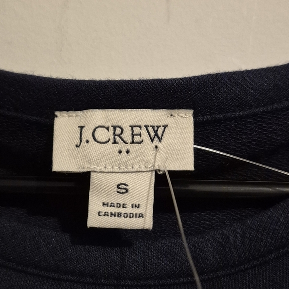 J. Crew Kids Navy Sweatshirt with Yellow Floral Trim - Picture 4 of 4